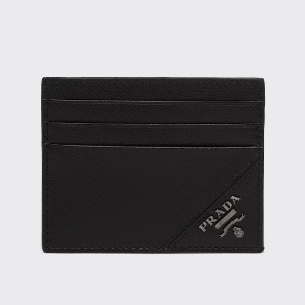 Prada Black Leather Card Holder